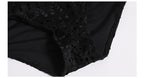 Black Crochet Lace One-Piece Swimsuit