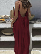 Loose Spaghetti Strap Bohemian Dress