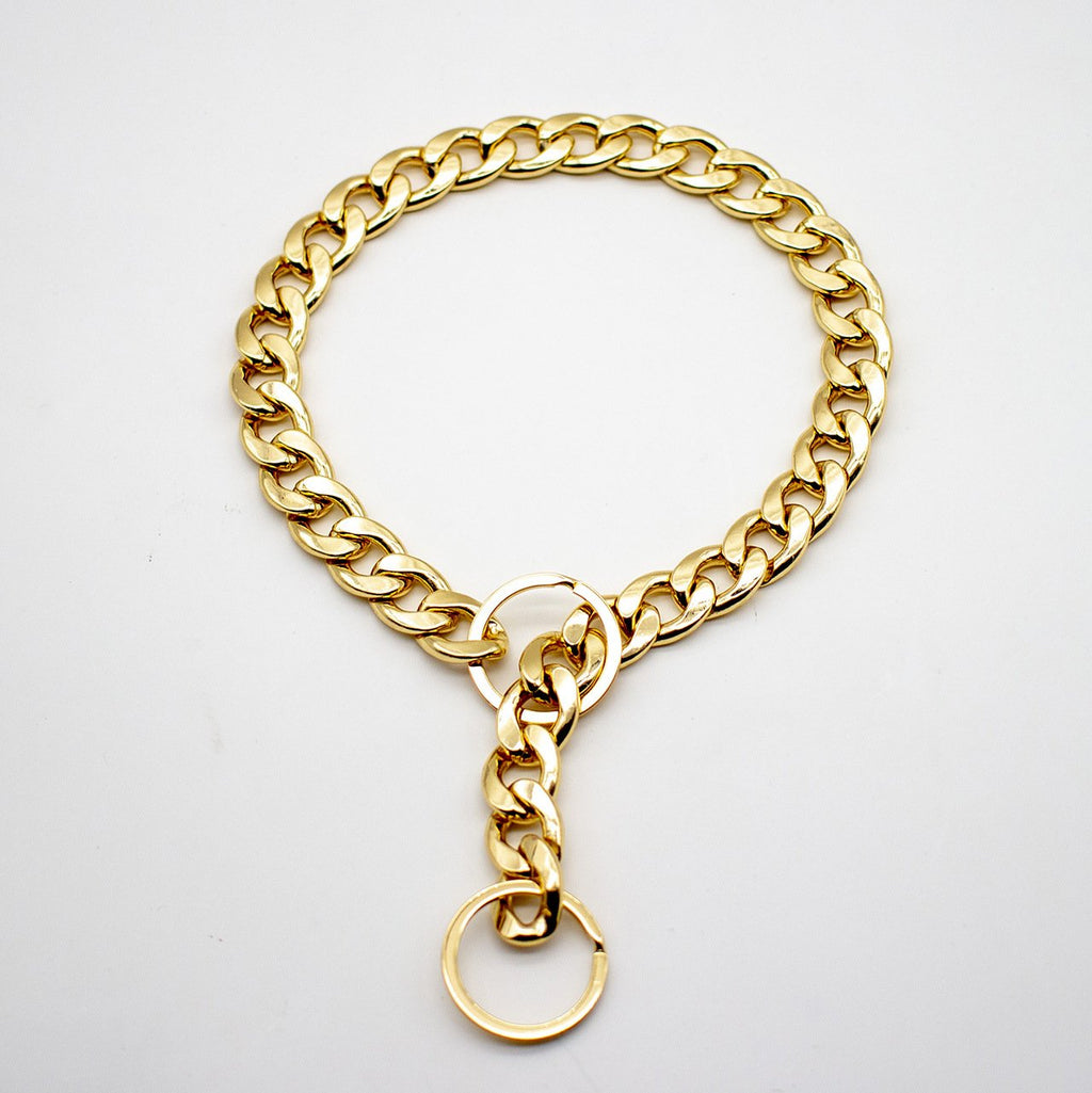 Metal Cuban Link Dog Chain Collar