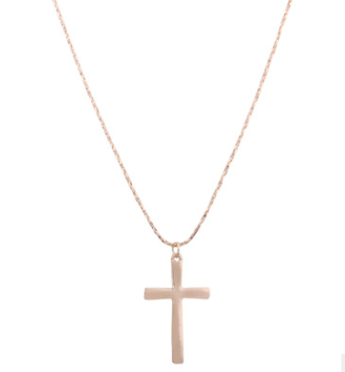 Layered Cross Pendant Necklace Set