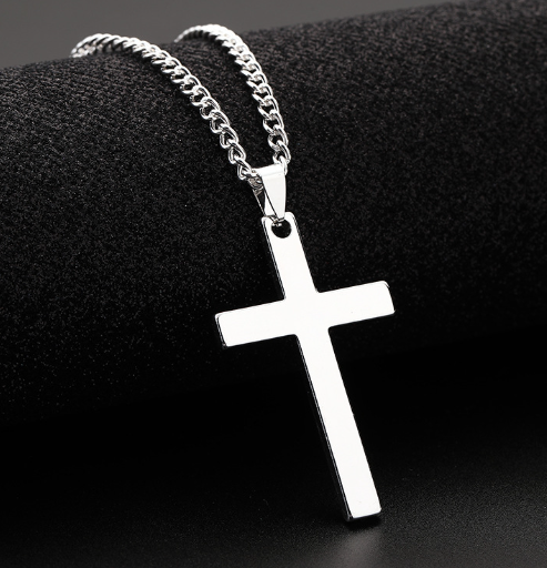 Minimalist Gold Cross Pendant Necklace for Men | Christian Jewelry