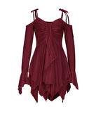European And American Women's Clothing Irregular Spaghetti-strap Dress