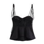 Satin Bustier Peplum Cami Top