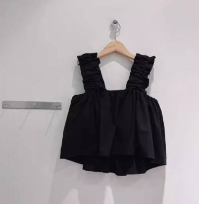 Ruffle-Strap Babydoll Swing Top