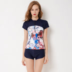 Floral Tankini with Boyshorts Swimsuit Set