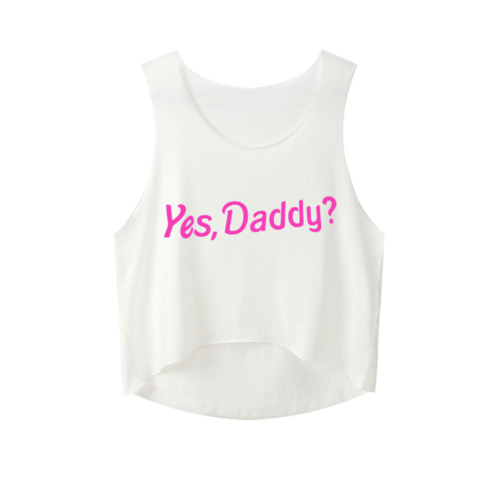 Pink Cotton Sleeveless Tank Top with Letter Print