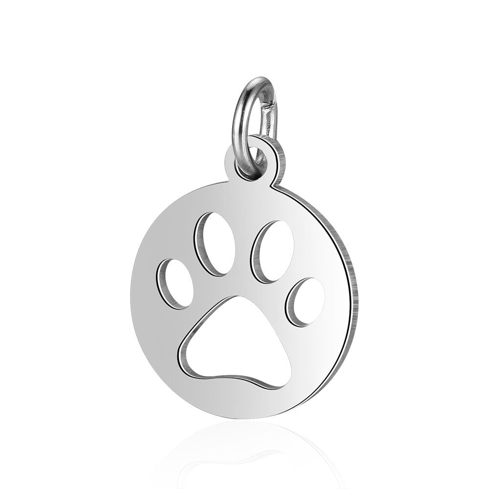 Titanium Steel Paw Pendant Necklace