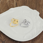 Silver Heart Paw Print Brooch