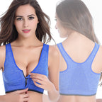 Sports Bra and Fitness Tank Top with Front Zipper