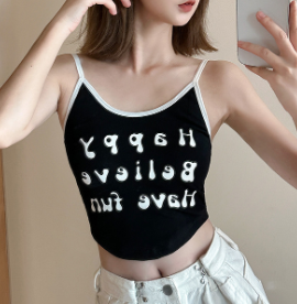 Happy Believe Have Fun Crop Cami