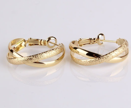 Frosted Cross Earrings - Simple and Creative Design