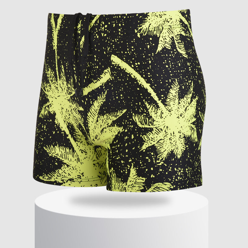 Men's Palm Tree Print Swim Trunks