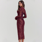 Strapless Cutout Corset Top and Pleated Maxi Skirt Set