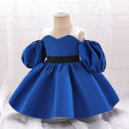 Party Festival Costumes Girls Puff Sleeve Baptism Dress