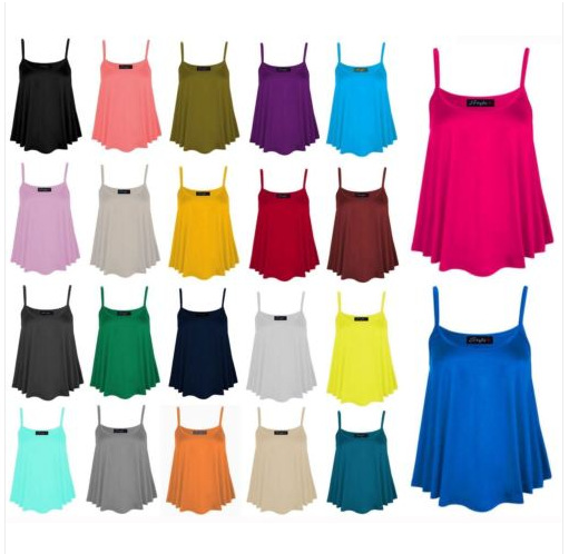 Loose Irregular Top, Solid Color Short Camisole