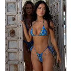 Tie-Dye Triangle String Bikini Set