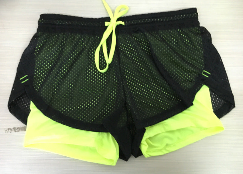 Women's Breathable Double-Layer Yoga Shorts