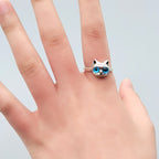 Cat Face Adjustable Ring
