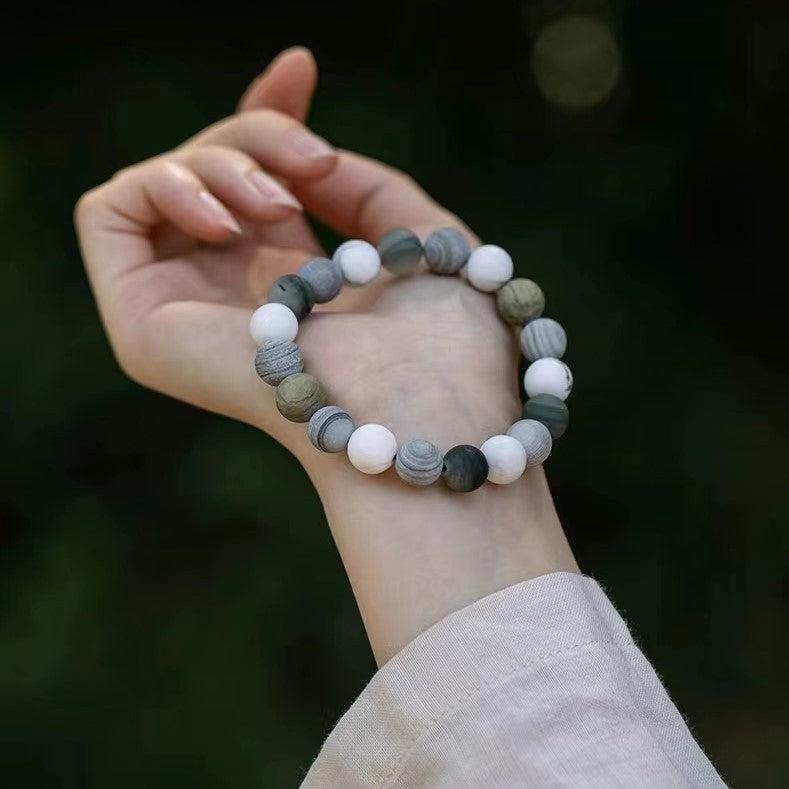 White Turquoise Stone Beaded Bracelet