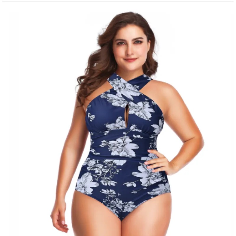 Crossover Front One-Piece Swimsuit