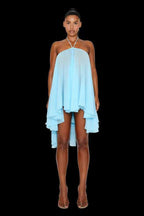 Halter Neck Tube Top Loose Mini Dress
