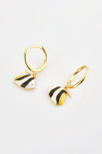 Fish Drop Huggie Earrings