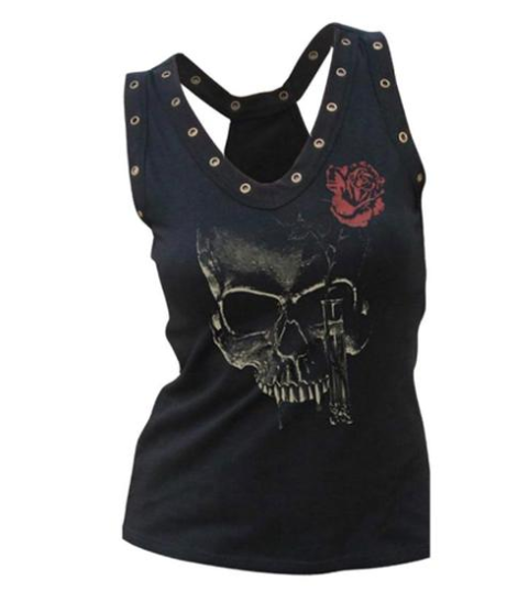 New Skull Print Casual Tank Top T-Shirt