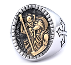 Vintage Silver Cross Ring for Men