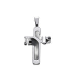 Stainless Steel JESUS Cross Pendant Necklace | Christian Jewelry