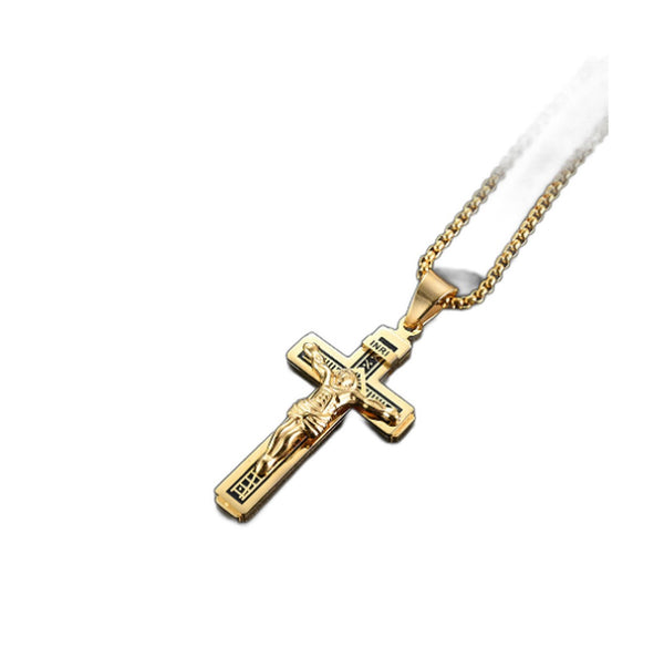 Jesus Crucifix Chain Necklace - Christian Pendant