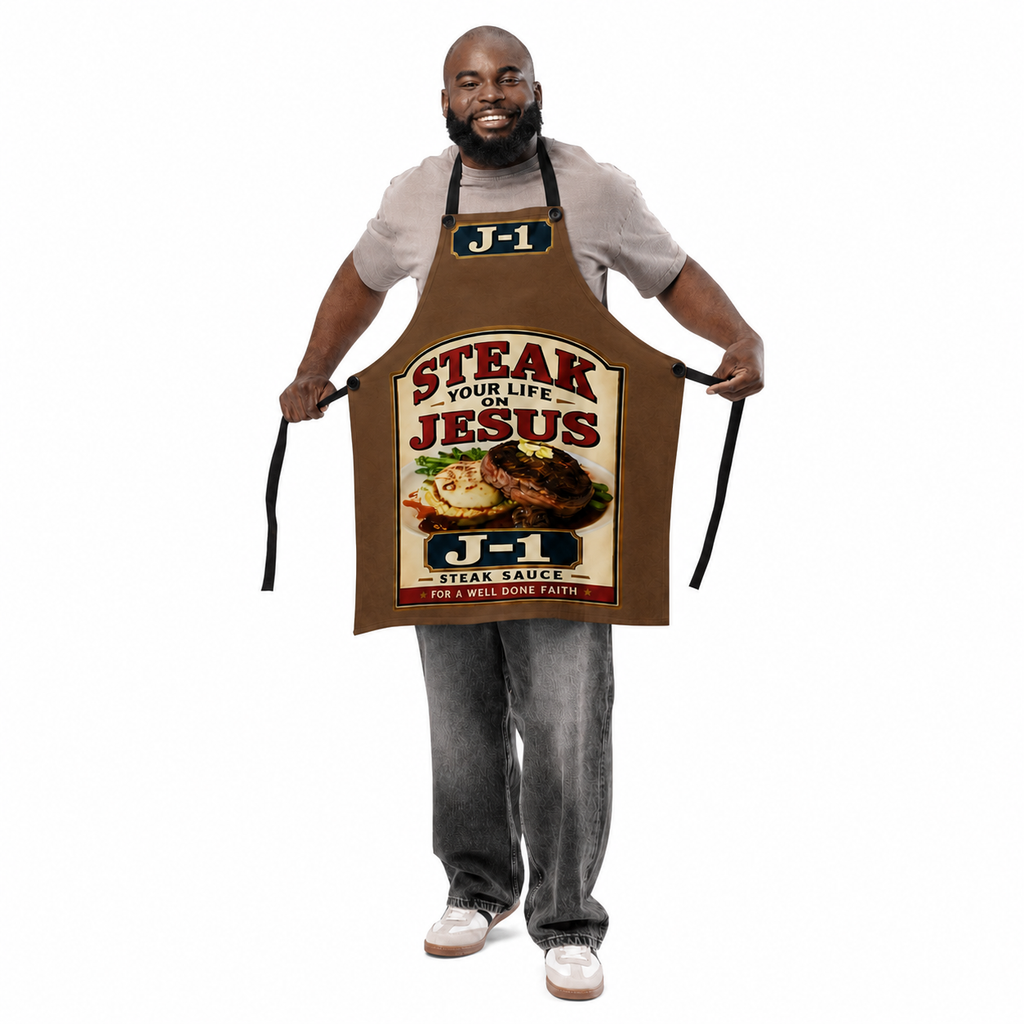 Steak Your Life On Jesus Christian Apron