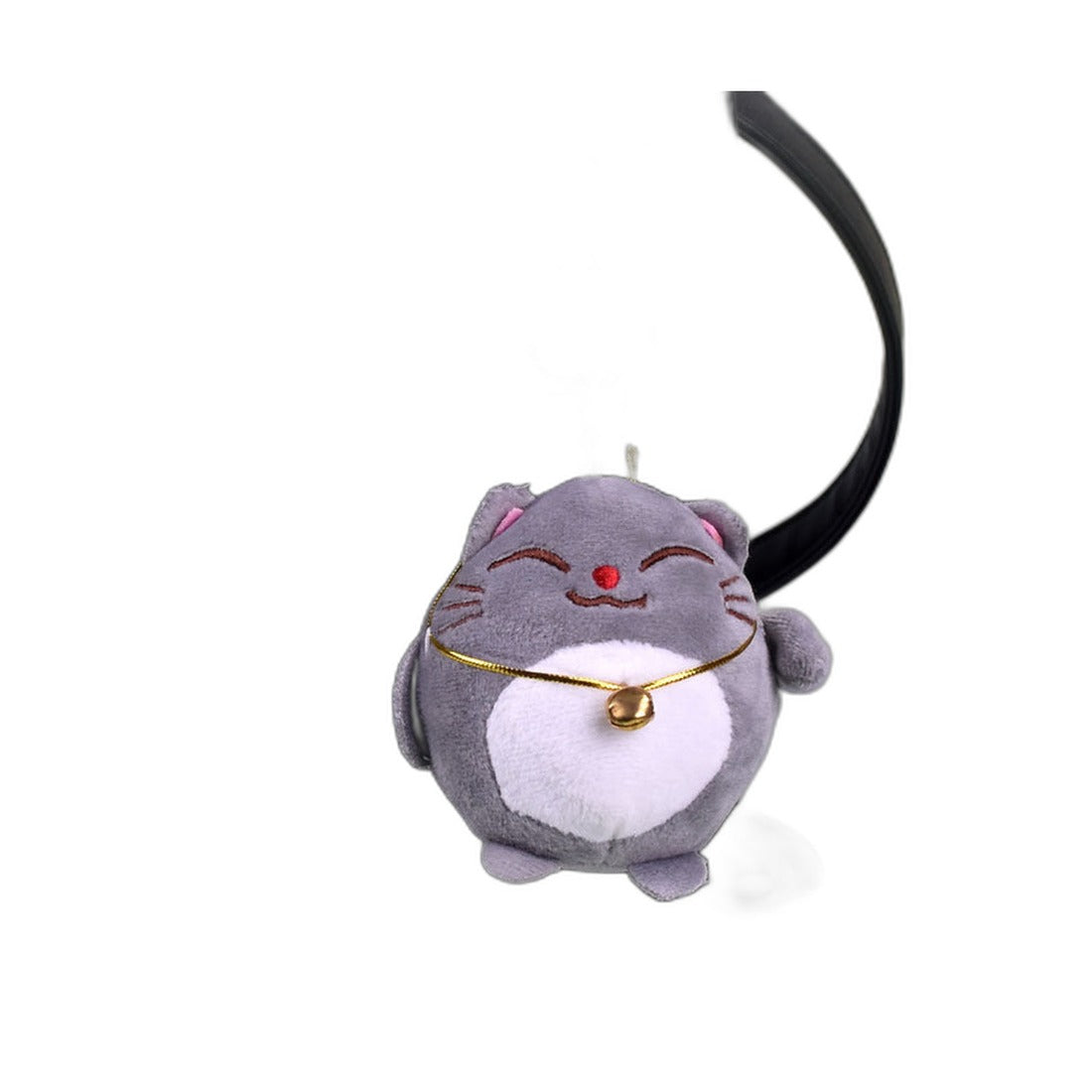 Cute Plush Cat Keychain and Lucky Cat Bag Charm | Accessory - White and blue / 8cm (Amazon swatch)
